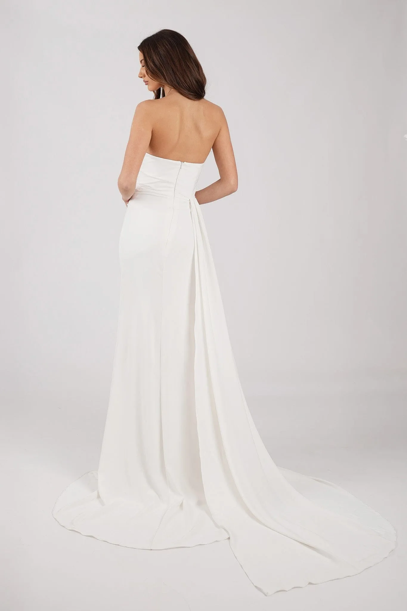 TYRA Matte Satin Gown - Ivory