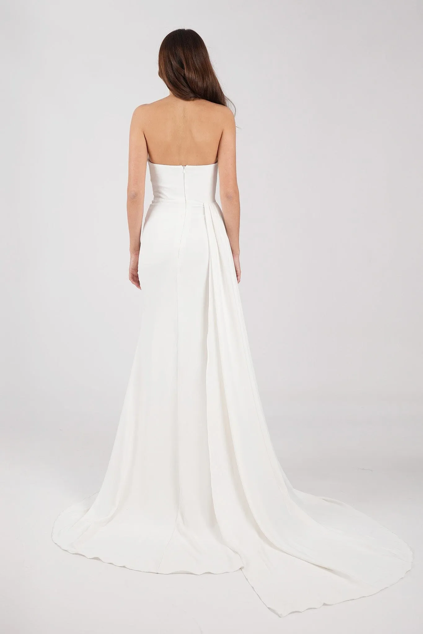 TYRA Matte Satin Gown - Ivory