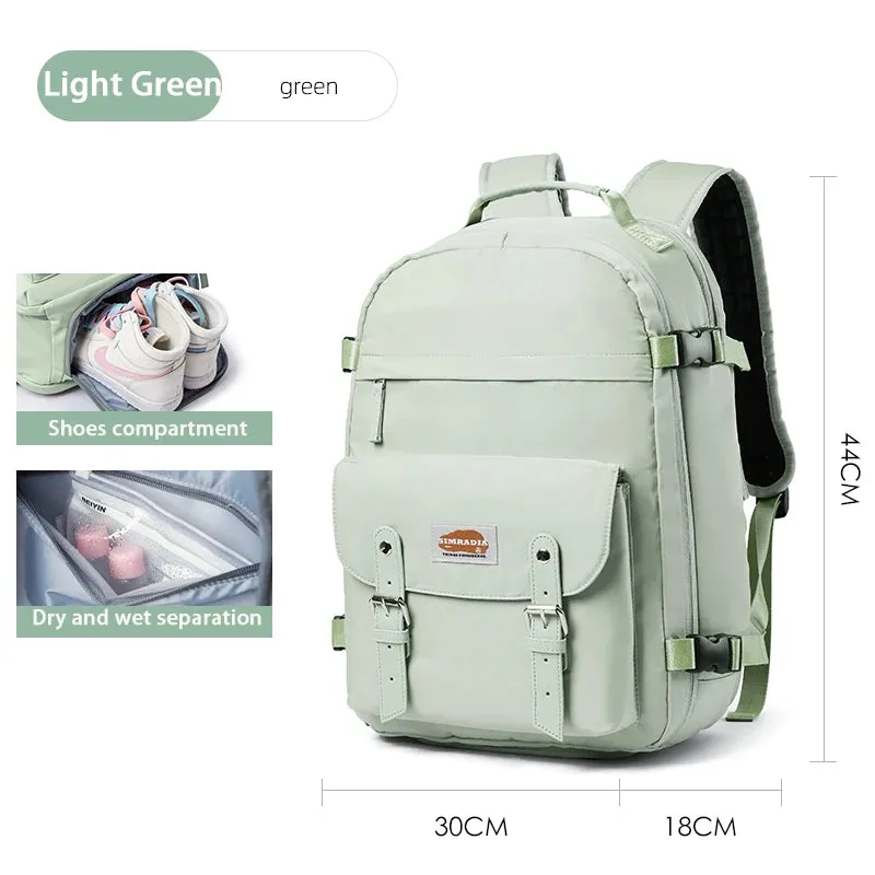 UAKISS  -  Large Travel Backpack for Women,Airline Flight Approved Waterproof Laptop Shcool Backpack,Carry on Backpack, Hiking Backpack