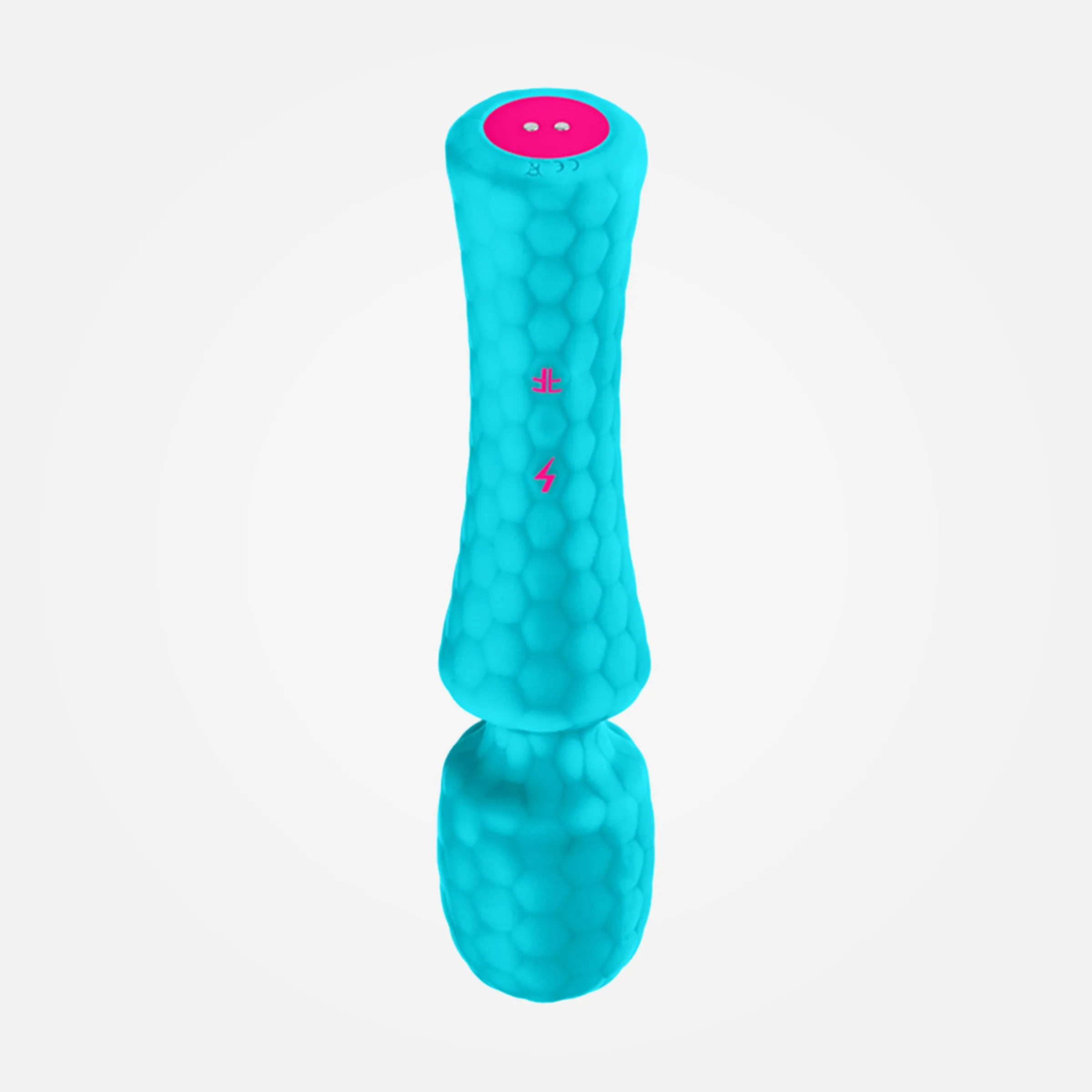 Ultra Wand - Rechargeable Flexible Textured Wand Vibrator - Turquoise