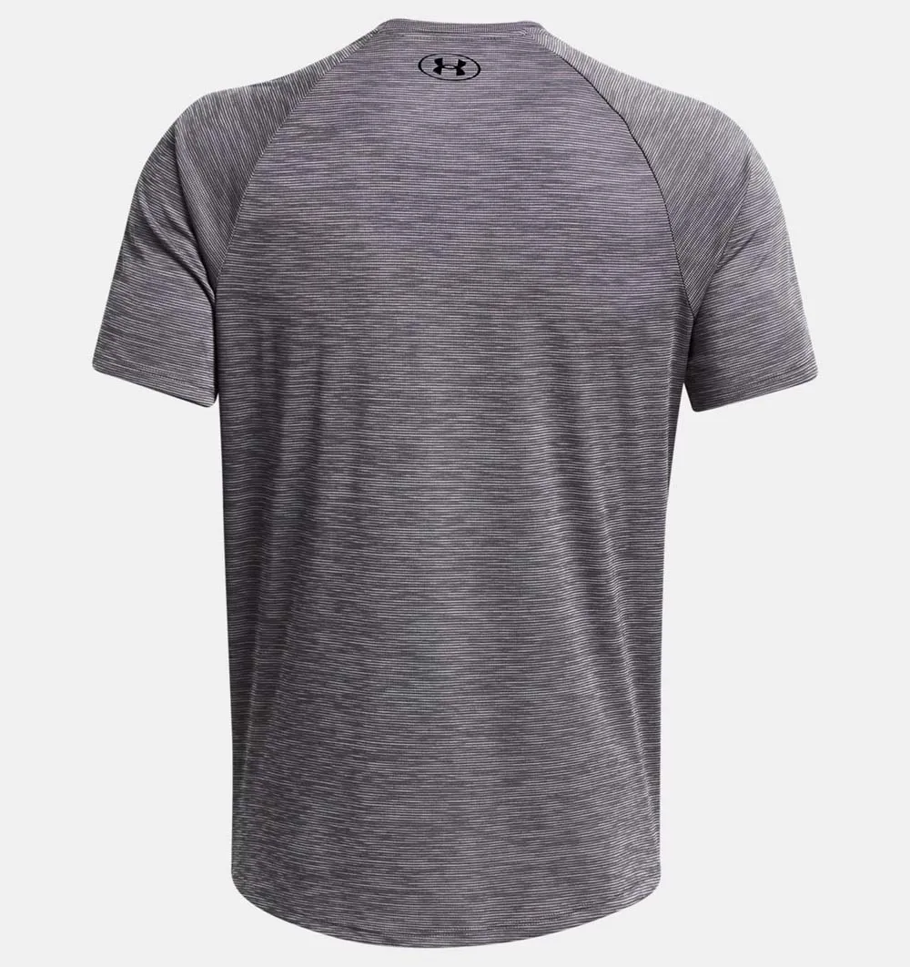 Under Armour Men&#x27;s UA Tech Textured Short Sleeve Castlerock/Black | Buy Under Armour Men&#x27;s UA Tech Textured Short Sleeve Castlerock/Black here | Outnorth