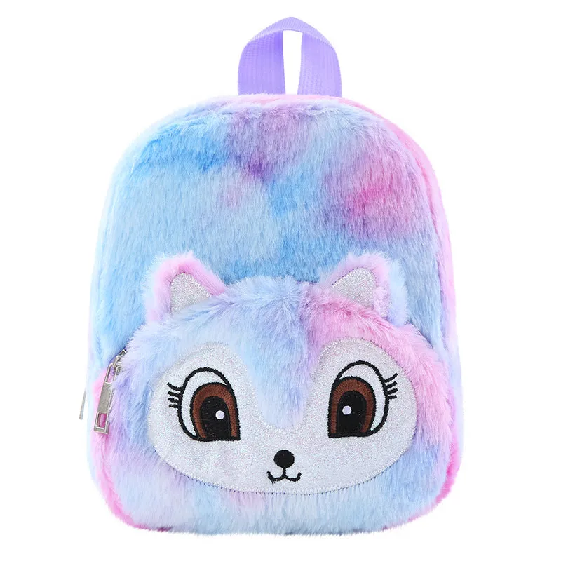 Unicorn Plush Small Schoolbag Gilrs Casual Cartoon Backpack Storage Bag