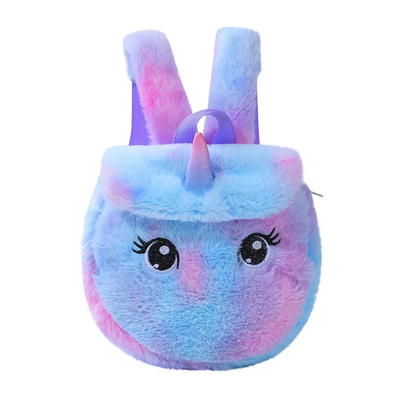 Unicorn Plush Small Schoolbag Gilrs Casual Cartoon Backpack Storage Bag