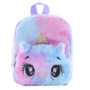 Unicorn Plush Small Schoolbag Gilrs Casual Cartoon Backpack Storage Bag