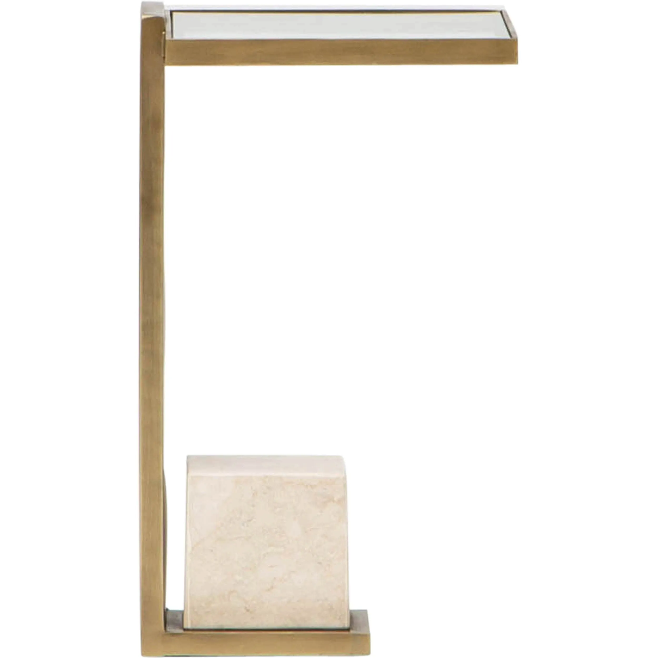 Vance Spot Table, Antique Brass