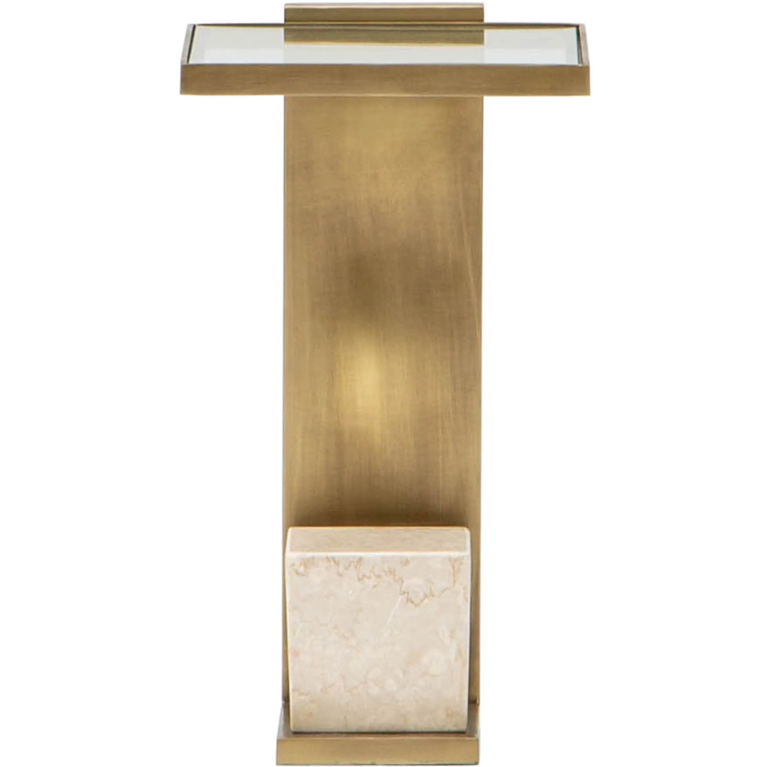 Vance Spot Table, Antique Brass