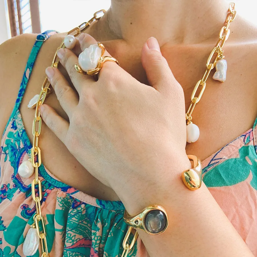 Velatti Baroque Pearl Ring