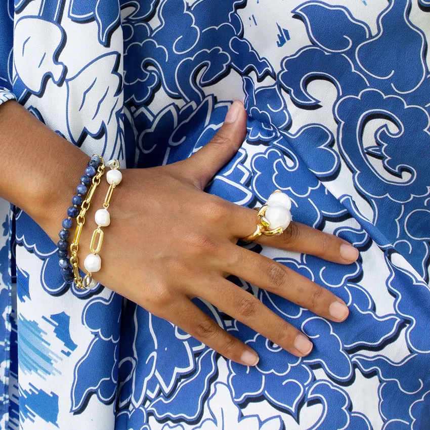 Velatti Baroque Pearl Ring