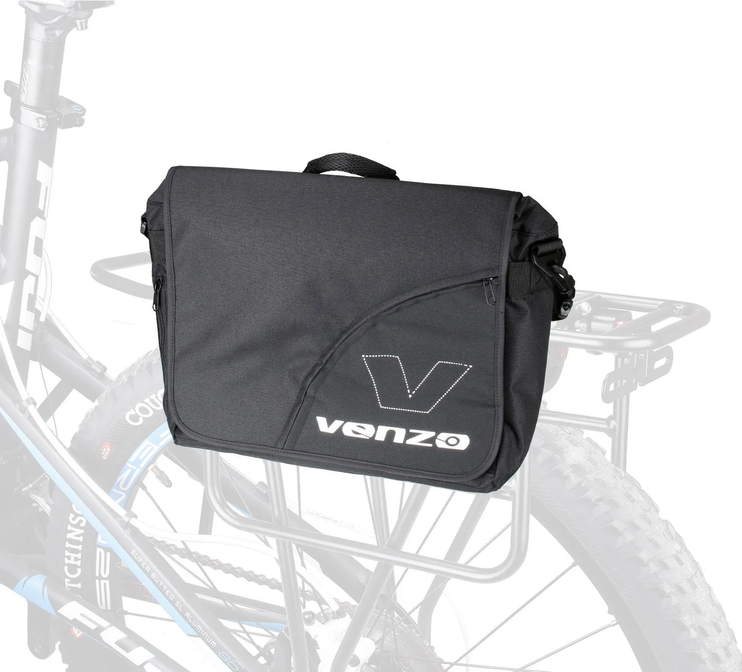 VENZO 600D Polyester Bike Bicycle Messenger Pannier Bag 12L