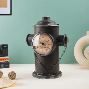Vintage Charm Fire Hydrant-Inspired Table Clock