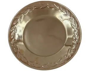 Vintage Fire King Peach Lustre Glass Laurel Dinner Plate 9 1/8
