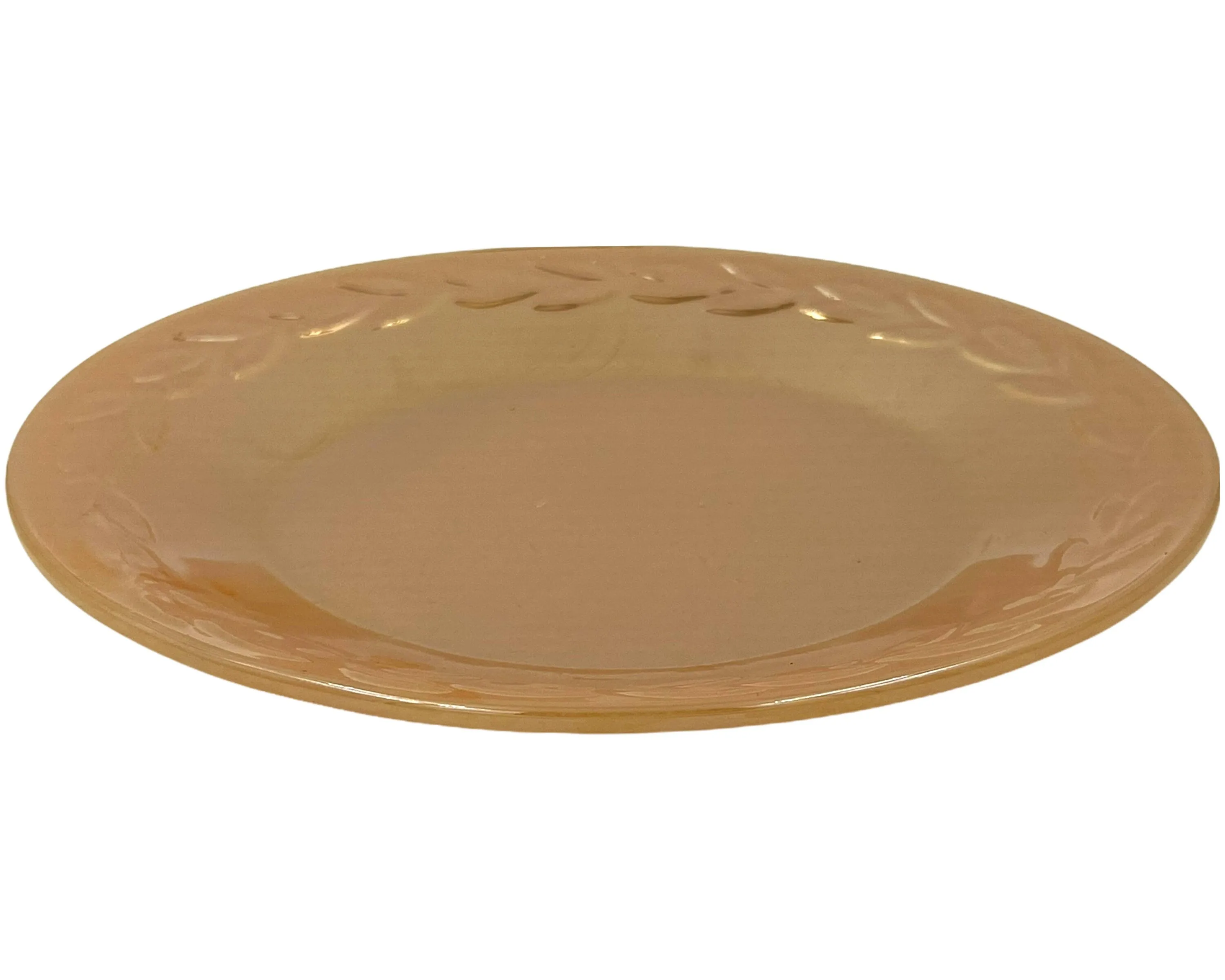 Vintage Fire King Peach Lustre Glass Laurel Dinner Plate 9 1/8