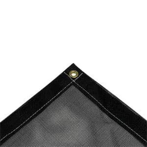 Vinyl Mesh Tarp - Black - 12' x 20'
