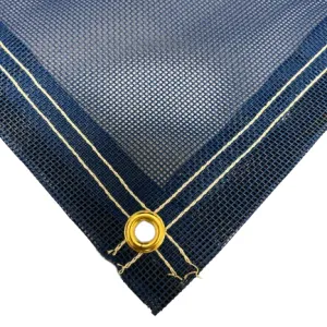 Vinyl Mesh Tarp - Blue - 12' x 20'