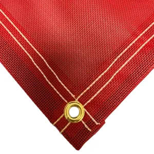 Vinyl Mesh Tarp - Red - 6' x 8'
