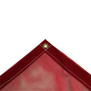 Vinyl Mesh Tarp - Red - 6' x 8'