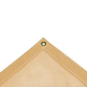 Vinyl Mesh Tarp - Tan - 10' x 16'