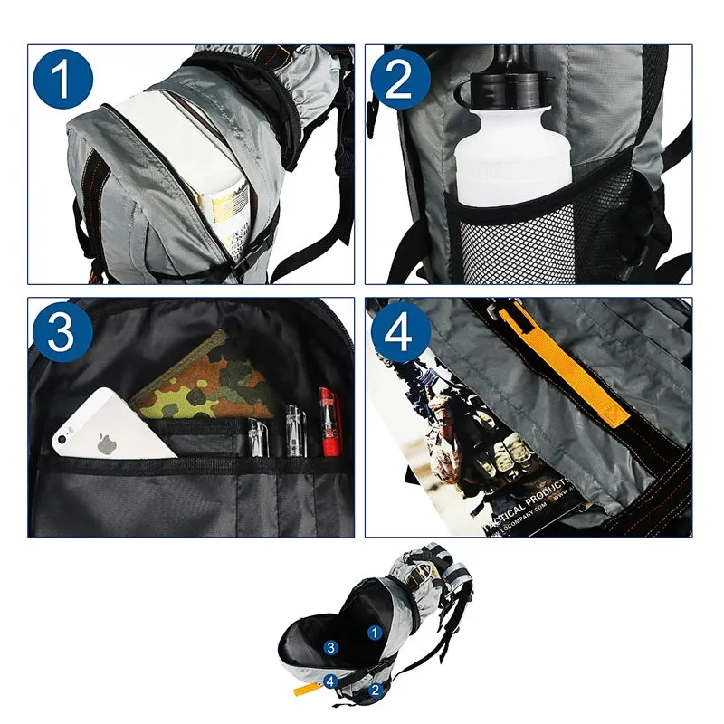 Waterproof Lightweight Hiking Backpack, Unisex Outdoor Daypack for Camping & Travel