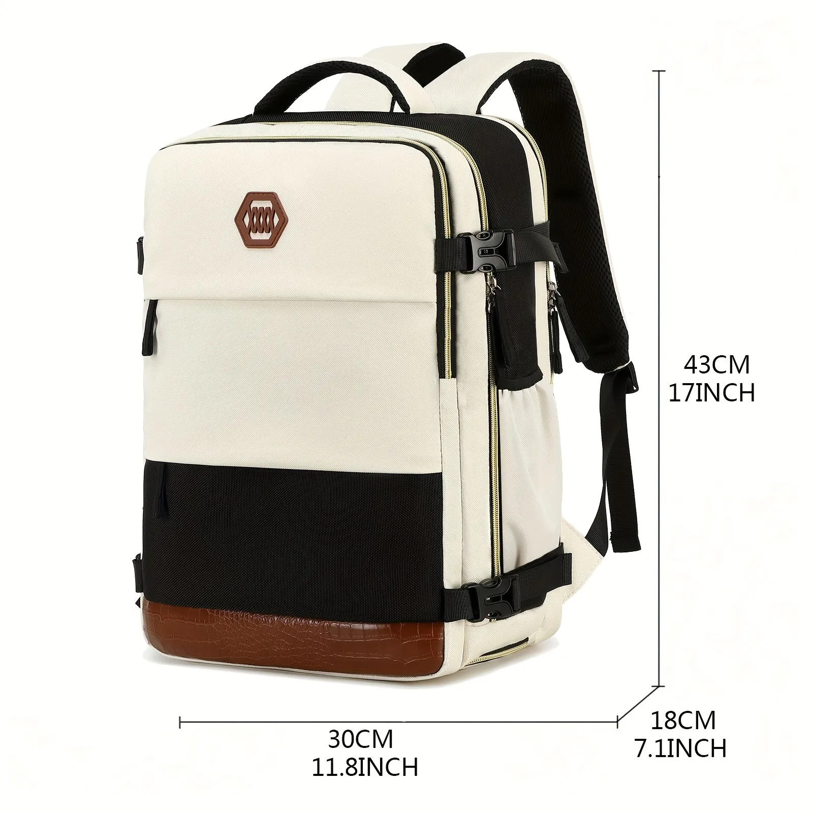 Waterproof Mens Travel Backpack with Shoe Compartment and Laptop Sleeve