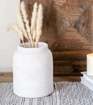 White Textured Vase