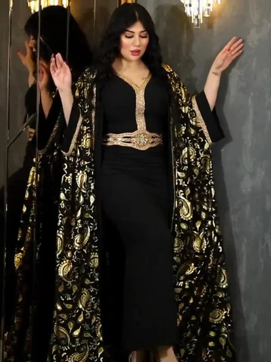 Women's Kaftan with Inner Dress and Sash