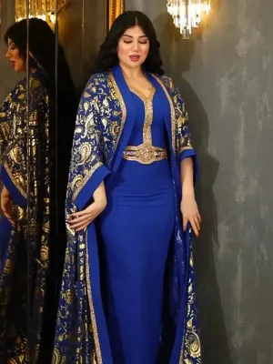 Women's Kaftan with Inner Dress and Sash