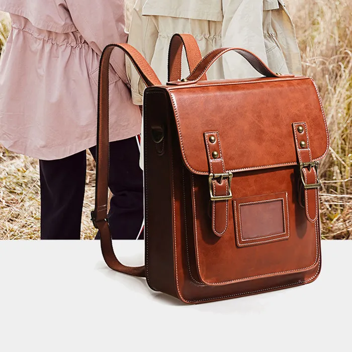 Womens Leather Backpack Purse Crossbody Laptop Messenger Bag Book Bags for Women