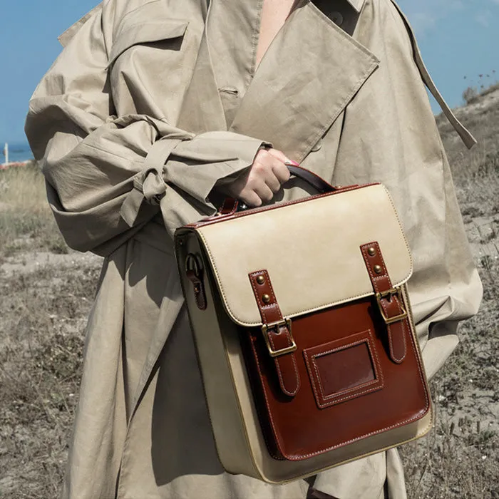 Womens Leather Backpack Purse Crossbody Laptop Messenger Bag Book Bags for Women