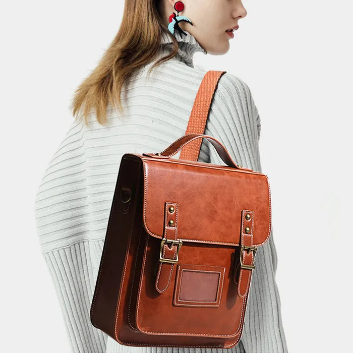 Womens Leather Backpack Purse Crossbody Laptop Messenger Bag Book Bags for Women