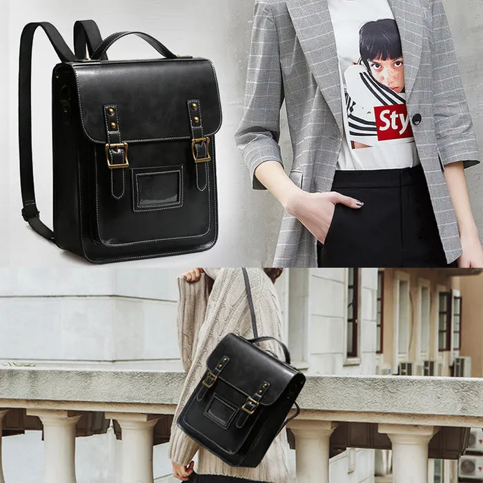 Womens Leather Backpack Purse Crossbody Laptop Messenger Bag Book Bags for Women