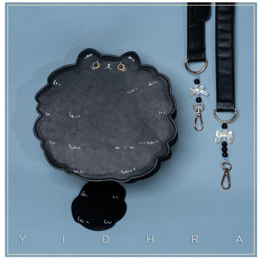 Yidhra~Printed Kawaii Cat Leather Shoulder Bag