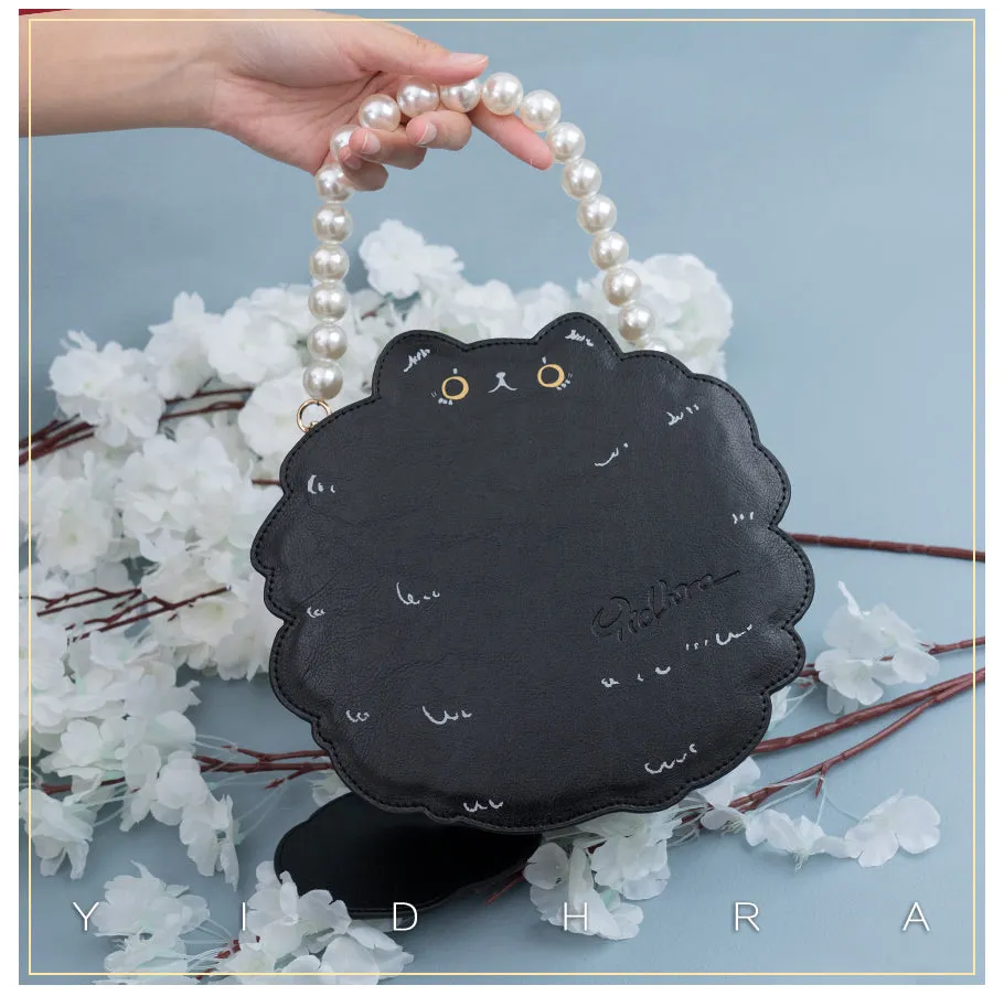 Yidhra~Printed Kawaii Cat Leather Shoulder Bag
