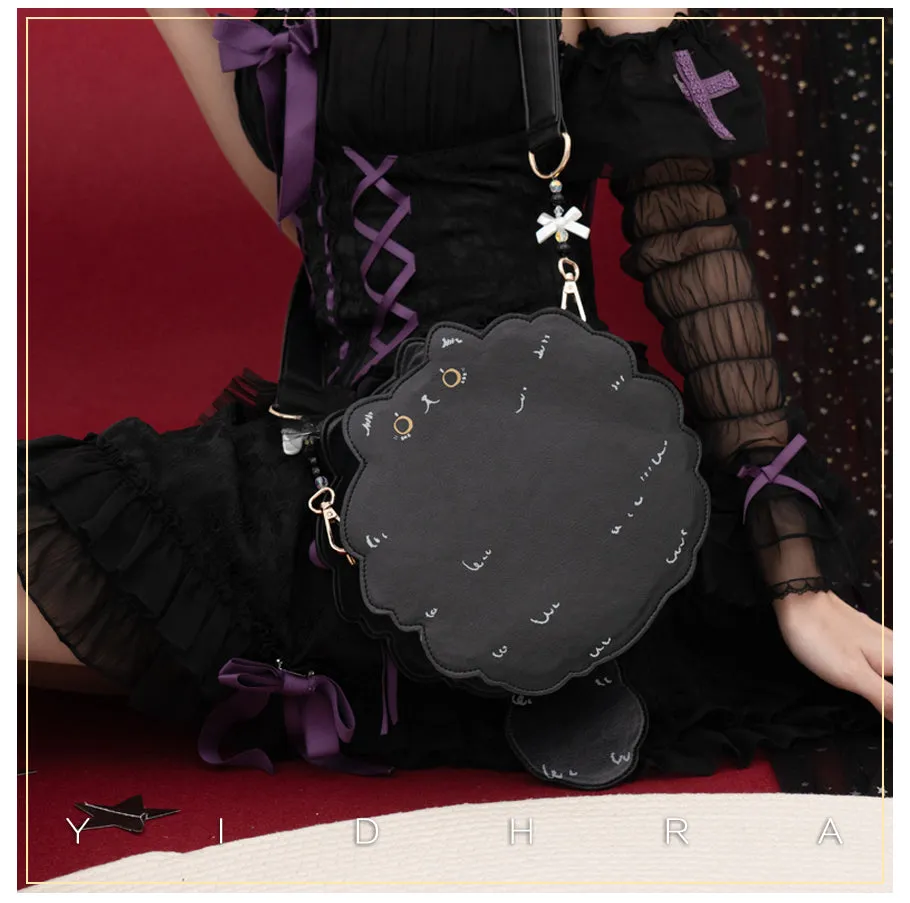 Yidhra~Printed Kawaii Cat Leather Shoulder Bag
