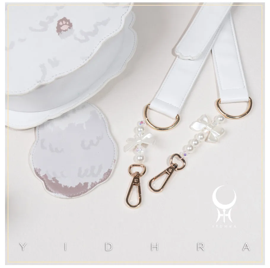 Yidhra~Printed Kawaii Cat Leather Shoulder Bag