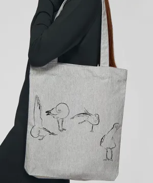 Yoga seagulls tote bag